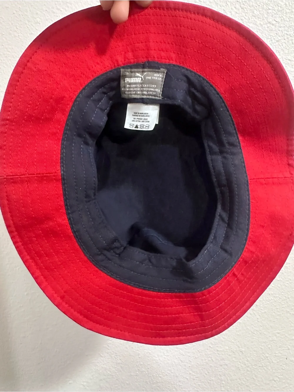 Puma Kids Black & Red Branded Bucket Hat